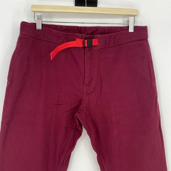 Topo Designs Womens Climb Pants Size L Organic Cotton Outdoor Hiking NWT Burgund - Picture 8 of 15
